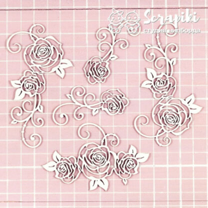 Chipboards Scrapiki - Set Roses