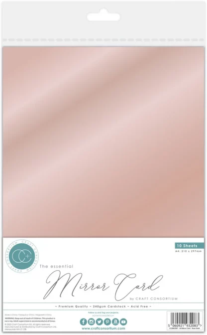 Cardstock The Essential Mirror Card A4 Rose Gold