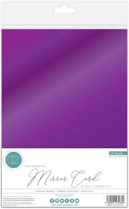 Cardstock The Essential Mirror Card A4 Purple