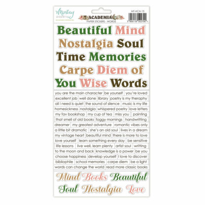 MINTAY Academia Stickers Words 15x30