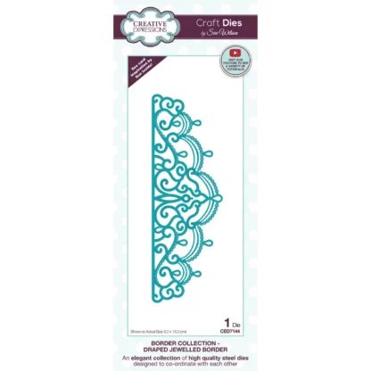 Creative Expressions • Border Collection Craft Die Draped Jewelled Border