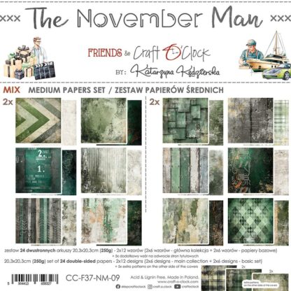 Craft O'clock - The November Man 20x20 MIX Paper Collection