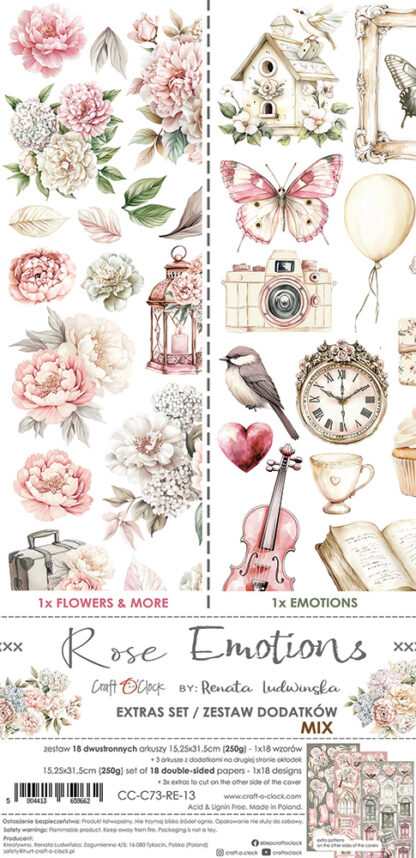 Craft O'clock - Rose Emotions 15x30 extra to cut MIX