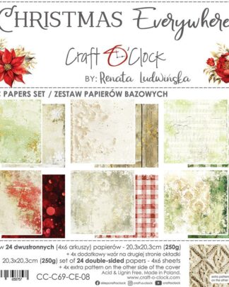 Craft O'clock - Christmas Everywhere 20x20 MIX Paper Collection DESTOCKAGE