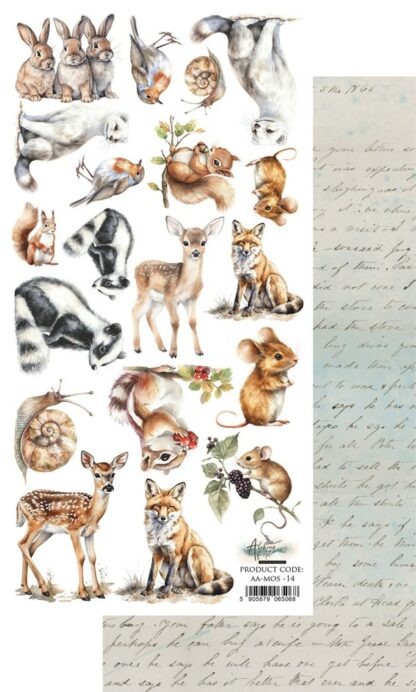 Art Alchemy - Memory of Spring - Animals à découper 1 feuille 15x30