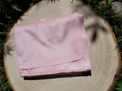 Tissu velours ras rose clair