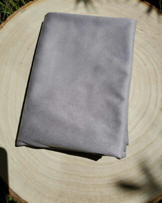Tissu suédine gris clair