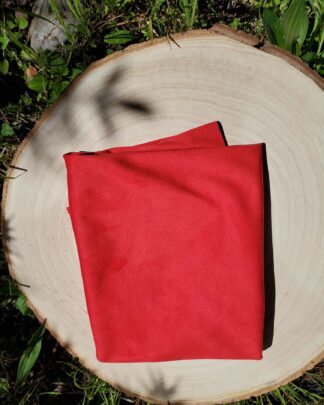 Tissu suédine rouge