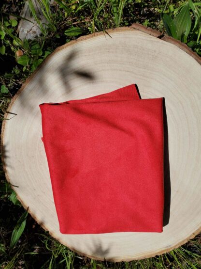 Tissu suédine rouge