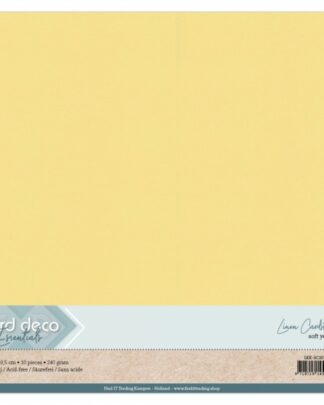 Cardstock texturé linen 30x30 Jaune doux