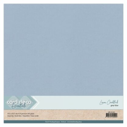 Cardstock texturé linen 30x30 Gris Bleu