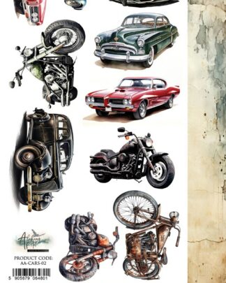 Art Alchemy - Memories from the trip - cars à découper 1 feuille 15x30