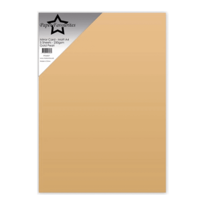 Cardstock Paper Favourites Gold Pearl A4 MIrror Card matte