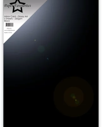 Cardstock Paper Favourites Black A4 MIrror Card Glossy