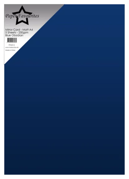Cardstock Paper Favourites Blue Obsidian A4 Mirror Card Matte