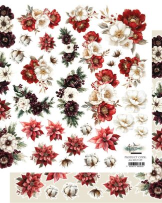 Art Alchemy - Wonderful Christmas Time - extra to cut 30x30 fleurs