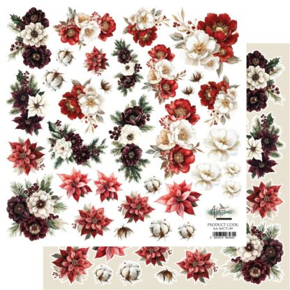 Art Alchemy - Wonderful Christmas Time - extra to cut 30x30 fleurs
