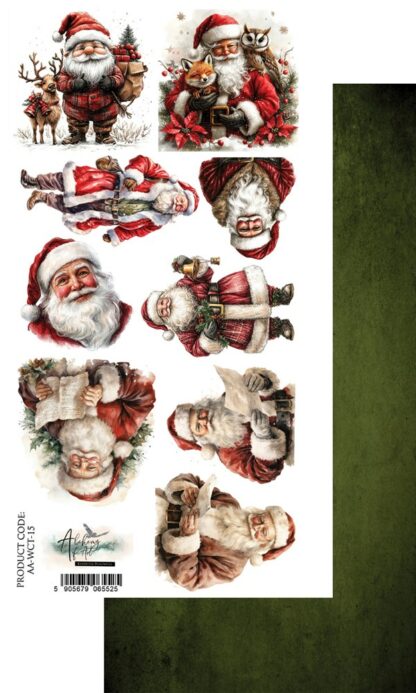 Art Alchemy - Wonderful Christmas Time - extra to cut santa 30x15