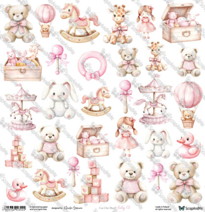ScrapAndMe - Oh baby - 1 feuille à découper BABY 2