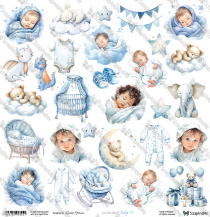 ScrapAndMe - Oh baby - 1 feuille à découper BABY 3