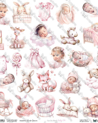 ScrapAndMe - Oh baby - 1 feuille à découper BABY 4
