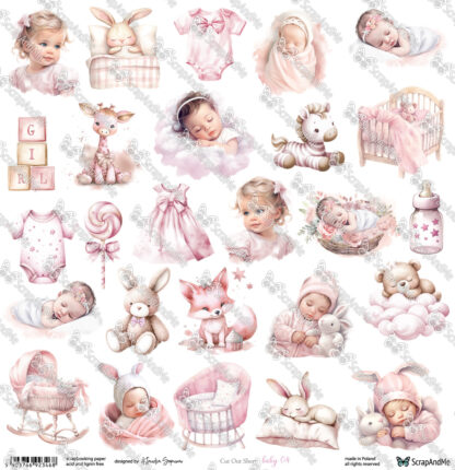 ScrapAndMe - Oh baby - 1 feuille à découper BABY 4