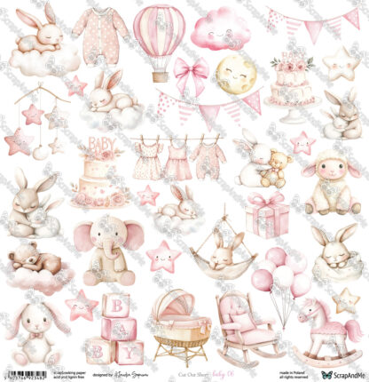 ScrapAndMe - Oh baby - 1 feuille à découper BABY 6