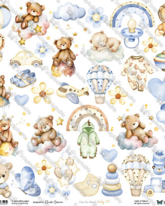 ScrapAndMe - Oh baby - 1 feuille à découper BABY 8