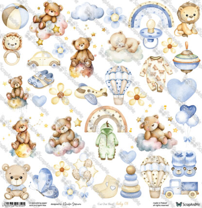 ScrapAndMe - Oh baby - 1 feuille à découper BABY 8