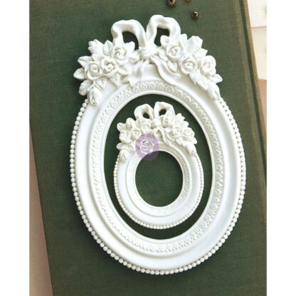 Prima Marketing - Memory Hardware Resin Frames – Blanc Fleur Oval Frame