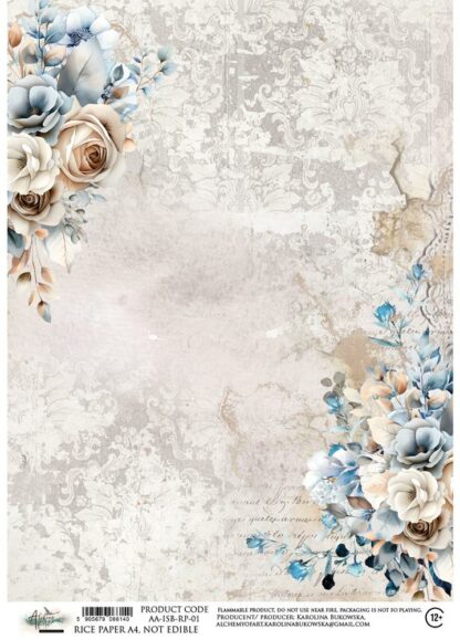 Art Alchemy - In Shades of Blue - Rice paper 1