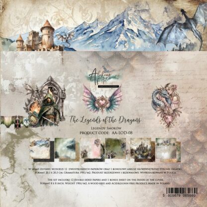Art Alchemy - The Legends of the Dragons - paper collection 20x20