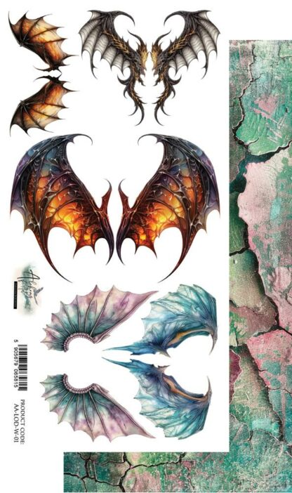 Art Alchemy - The Legends of the Dragons - Extra to cut 30x15 Dragons