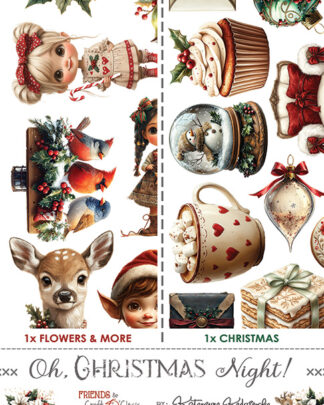 Craft O'clock - Oh Christmas Night 15x30 extra to cut MIX