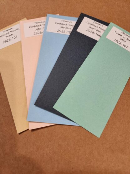 Nuancier de 5 nouveaux couleurs - ATTENTION! Uniquement pour les clients qui achetent souvent du cardstock Florence chez Emma Scrap.