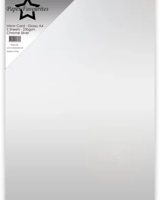 Cardstock Paper Favourites chrome silver A4 MIrror Card Glossy
