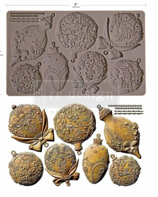 Redesign  - Décor Moulds®  – Shimmering Holiday Ornaments  – 1 pc, 5″x8″x8mm