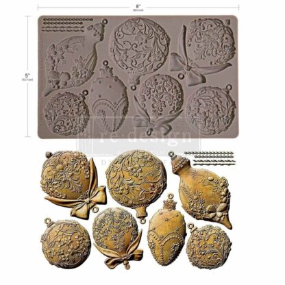 Redesign  - Décor Moulds®  – Shimmering Holiday Ornaments  – 1 pc, 5″x8″x8mm