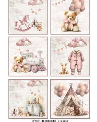 Reprint - Collection Happiness girl -cartes à découper