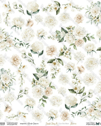 ScrapAndMe - Simple Story 4 Fleurs à découper